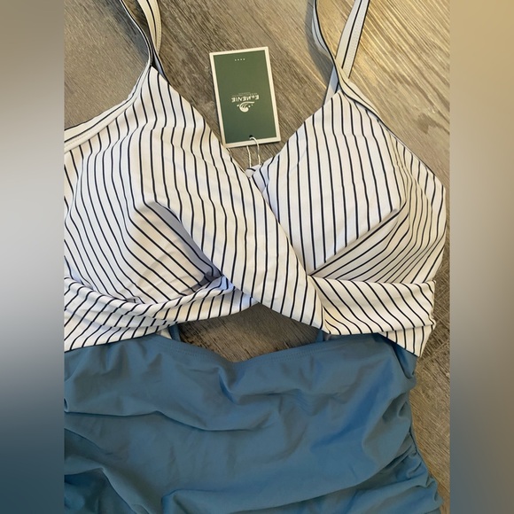 Eomenie Women's One Piece Bathing Swimsuit Cutout High Waisted Tie Back Size L - Picture 4 of 11